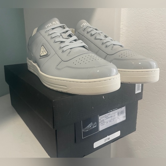 Prada Downtown Sneaker Shoe Cornflower Fiordaliso New NWT size 13 US 12 UK - Picture 7 of 17